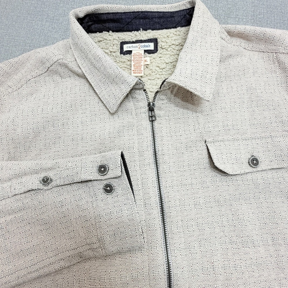 Carbon 2 Cobalt Shirt Jacket Men XL Sherpa Lined Flannel Gorpcore Heavyweight